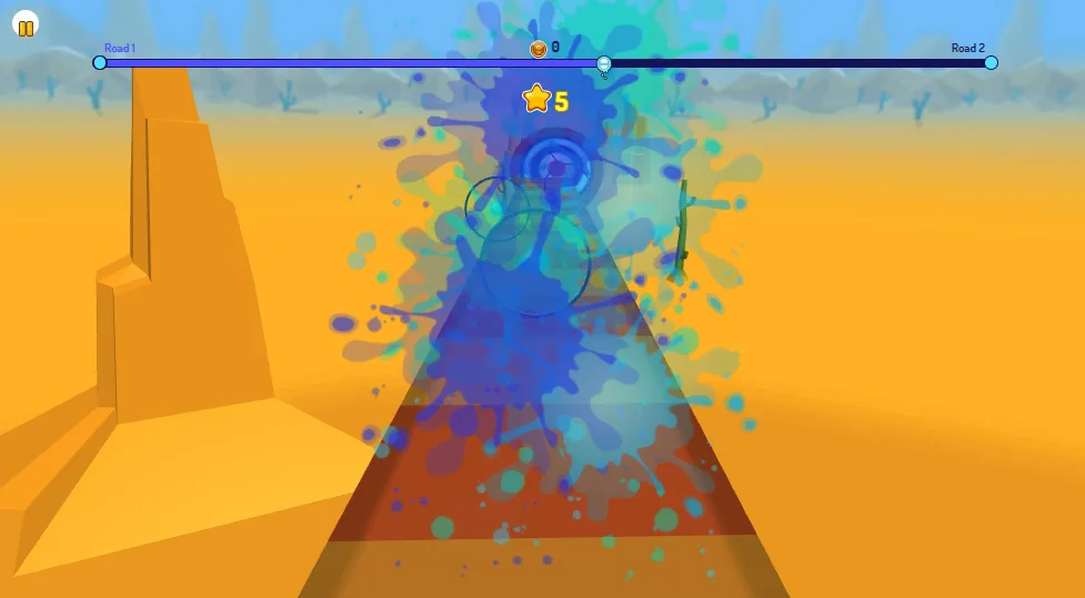 Desert Road gameplay screenshot 5 showing Ball Rolling, Desert