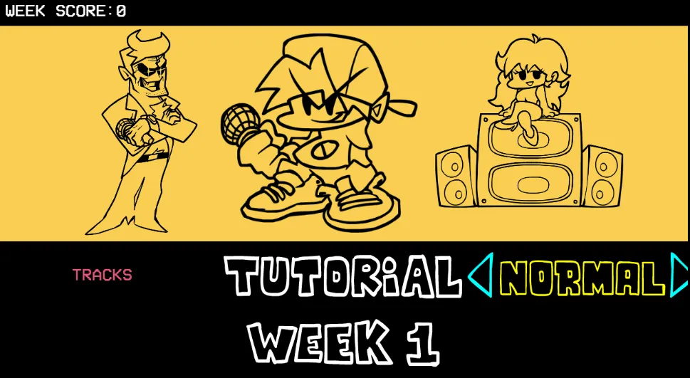 Friday Night Funkin gameplay screenshot 2 showing Rhythm, Music