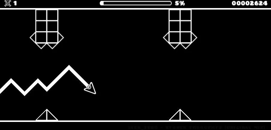 Geometry Arrow 2 gameplay screenshot 2 showing Geometry, Wave