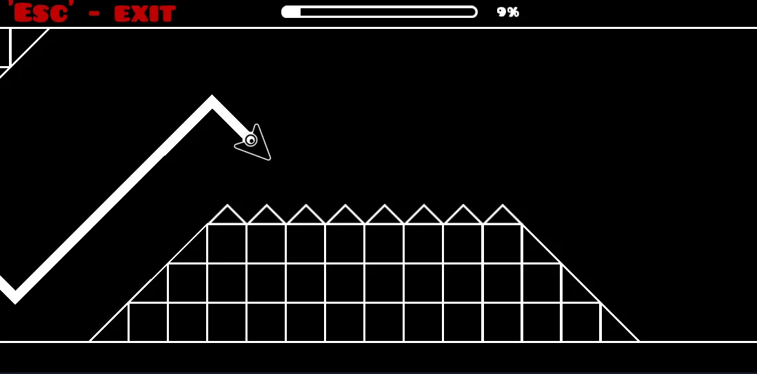 Geometry Arrow gameplay screenshot 2 showing geometry, wave mode