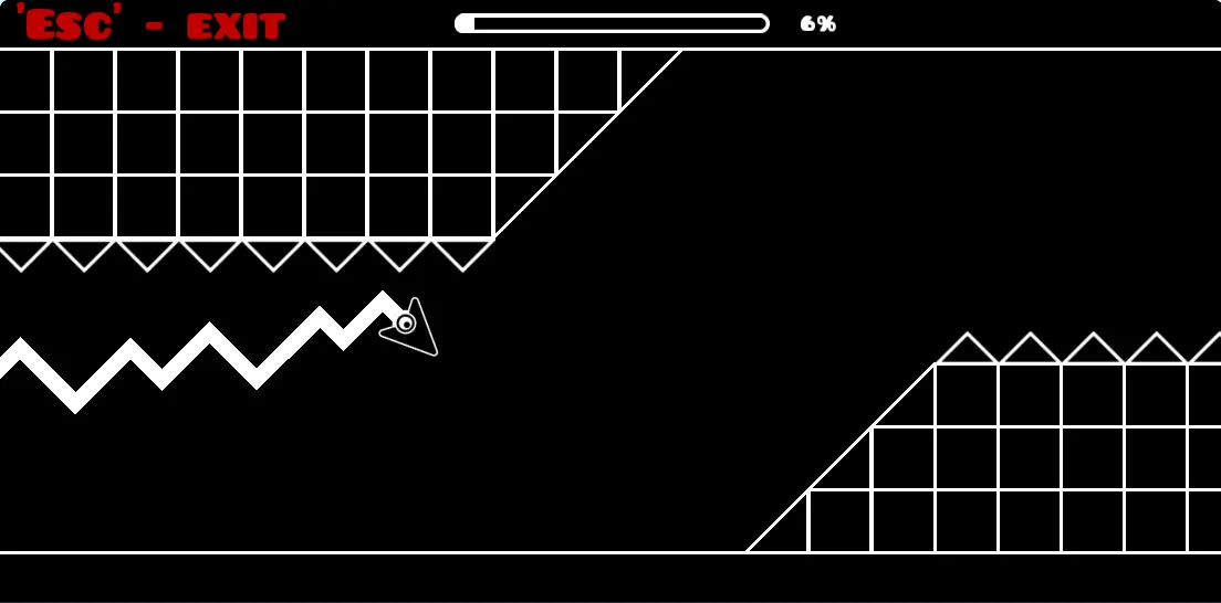 Geometry Arrow gameplay screenshot 4 showing geometry, wave mode