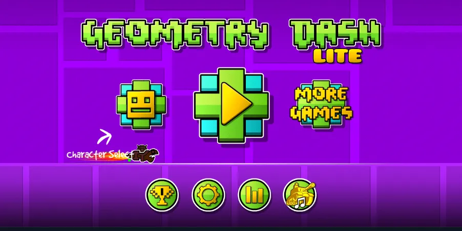 Geometry Dash Lite gameplay screenshot 1 showing geometry, dash