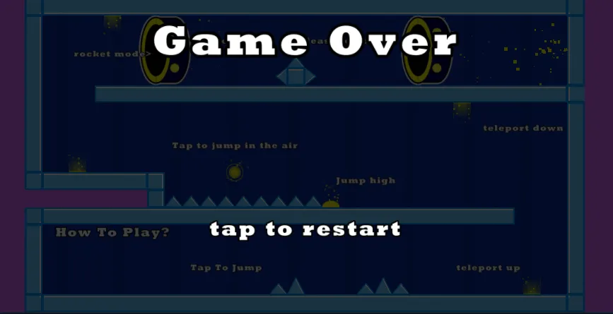 Geometry Dash Maze Maps V2 gameplay screenshot 2 showing geometry, dash