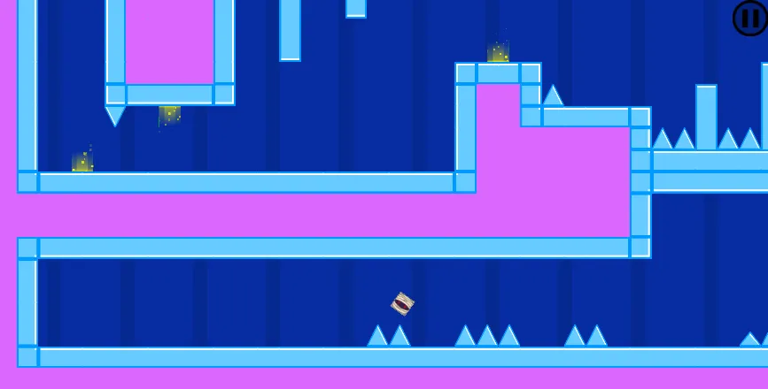 Geometry Dash Maze Maps V2 gameplay screenshot 4 showing geometry, dash