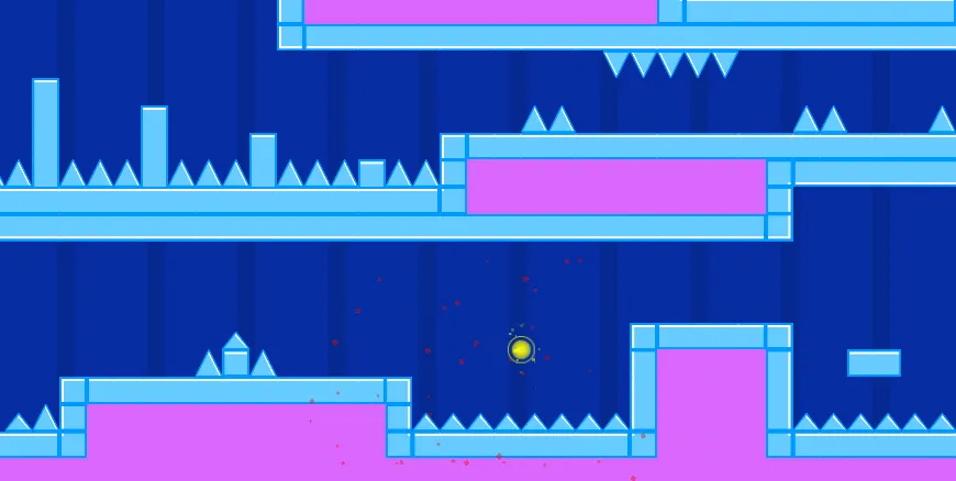 Geometry Dash Maze Maps V2 gameplay screenshot 5 showing geometry, dash