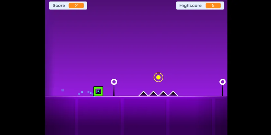 Geometry Dash Meltdown gameplay screenshot 2 showing geometry, dash