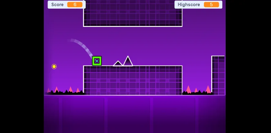 Geometry Dash Meltdown gameplay screenshot 3 showing geometry, dash