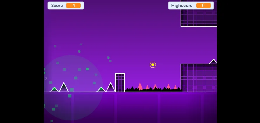 Geometry Dash Meltdown gameplay screenshot 4 showing geometry, dash