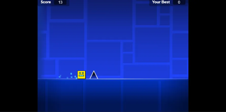 Geometry Dash gameplay screenshot 2 showing geometry, dash