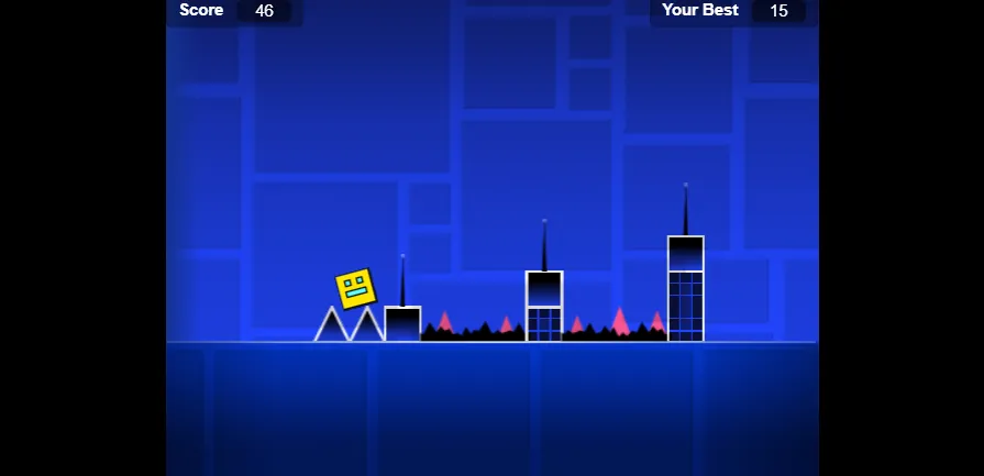 Geometry Dash gameplay screenshot 3 showing geometry, dash