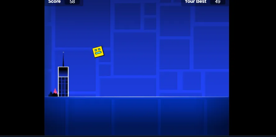 Geometry Dash gameplay screenshot 4 showing geometry, dash