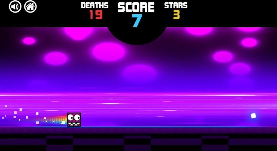 Geometry Neon Dash Rainbow gameplay screenshot 4 showing geometry, neon