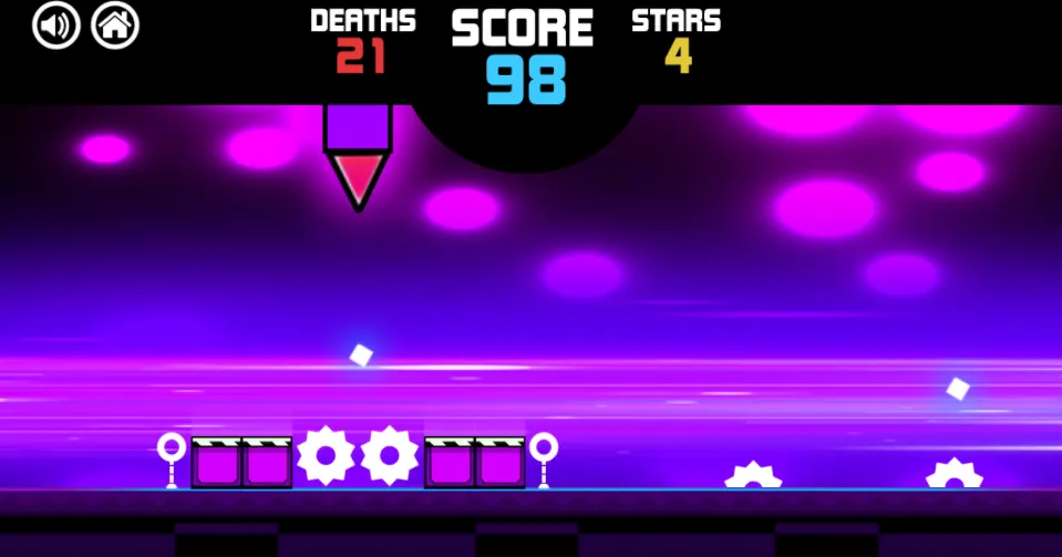 Geometry Neon Dash Rainbow gameplay screenshot 5 showing geometry, neon