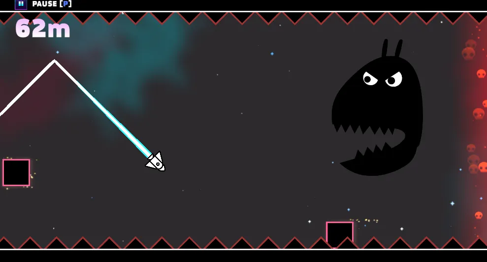 Geometry Vibes Monster gameplay screenshot 3 showing geometry, monster