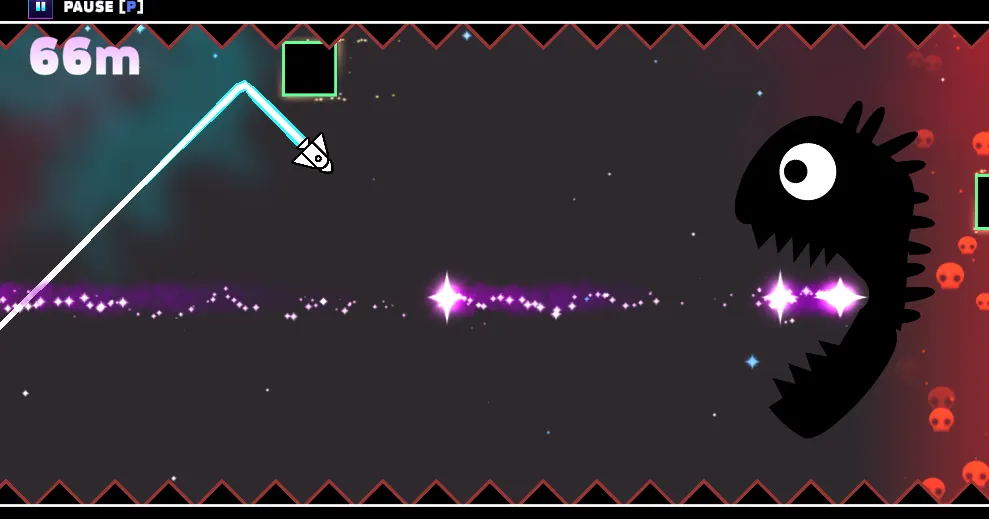 Geometry Vibes Monster gameplay screenshot 5 showing geometry, monster