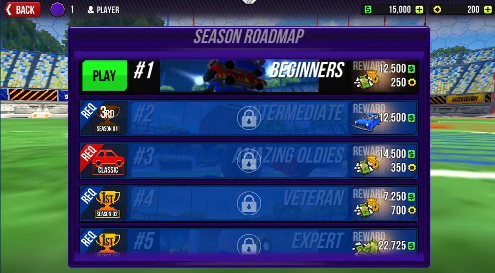 Rocket Soccer Derby gameplay screenshot 2 showing Soccer, Car