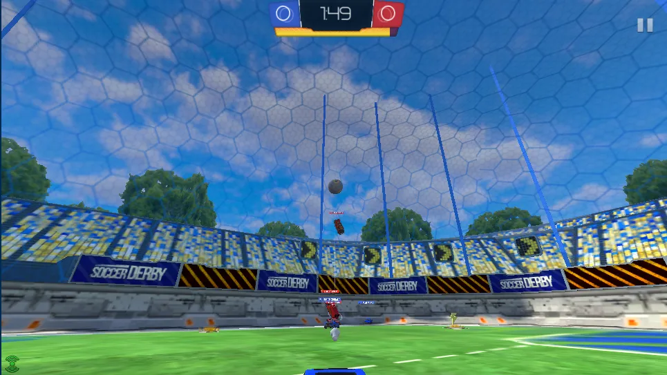 Rocket Soccer Derby gameplay screenshot 4 showing Soccer, Car