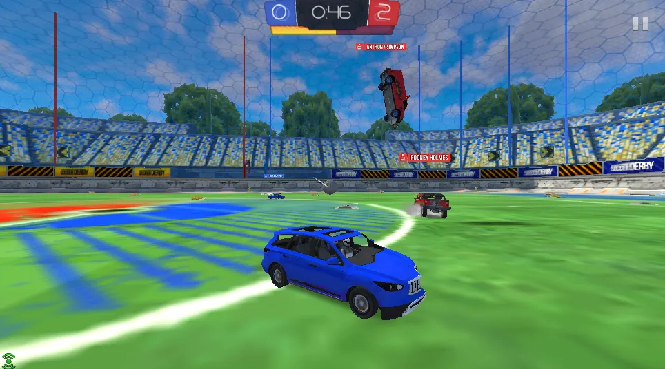Rocket Soccer Derby gameplay screenshot 5 showing Soccer, Car