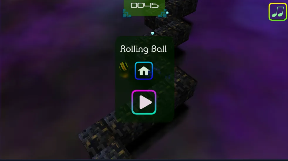 Rolling Ball 3D gameplay screenshot 4 showing Ball Rolling, 3D Games