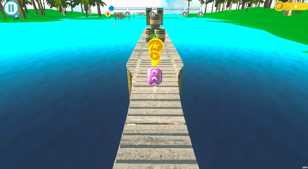 Rolling Balls Sea Race gameplay screenshot 3 showing Racing, 2 Player
