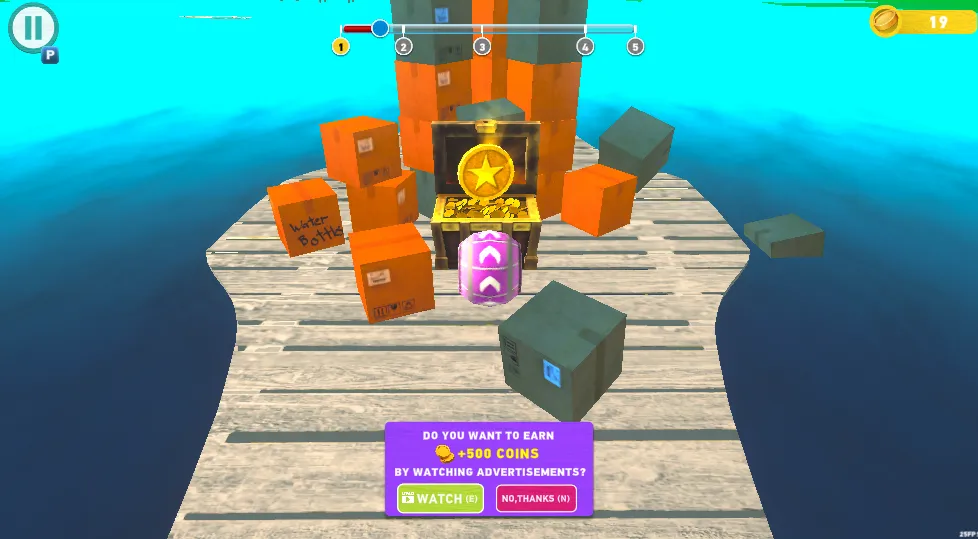 Rolling Balls Sea Race gameplay screenshot 4 showing Racing, 2 Player