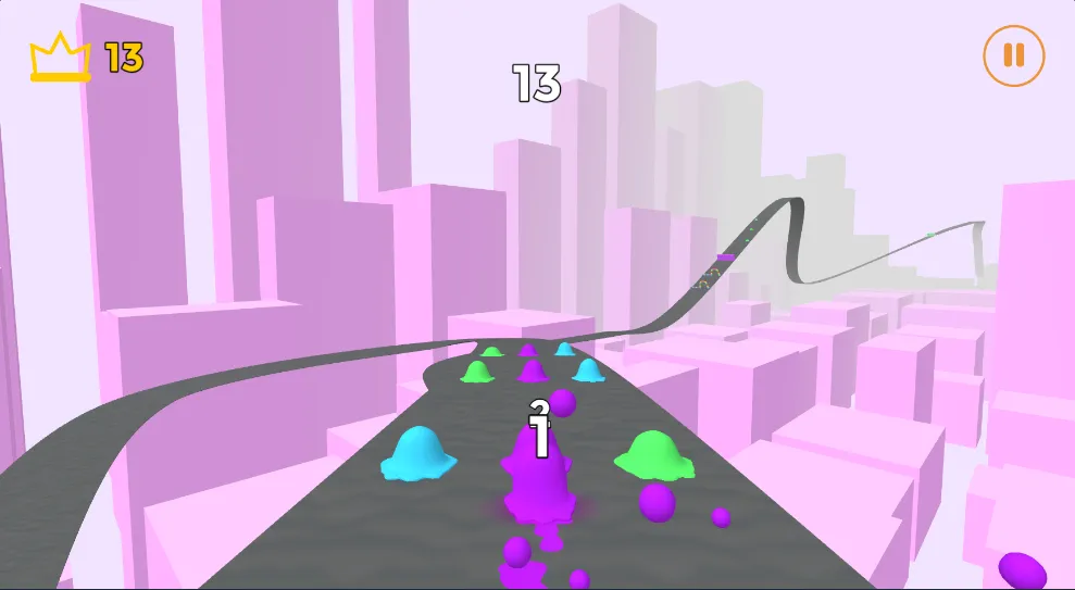 Slime Road gameplay screenshot 2 showing Arcade, Endless