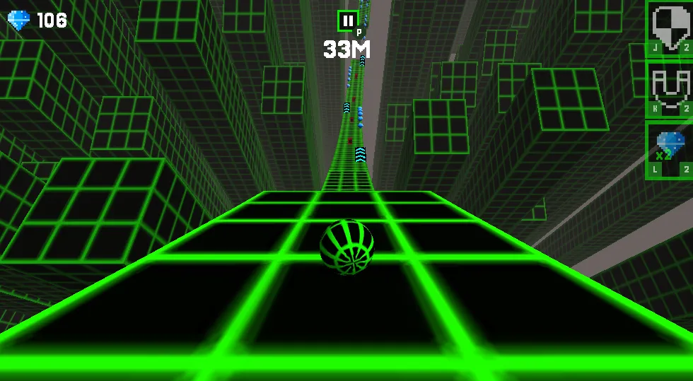 Slope 3D gameplay screenshot 3 showing 3D, Endless Runner