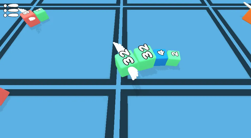 Snake 2048.io gameplay screenshot 3 showing 2048, Snake