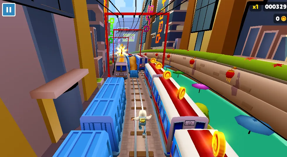Subway Surfers New York gameplay screenshot 3 showing Subway Surfers, Endless Runner
